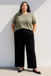DeFacto Oversize Wide Fit Crew Neck Basic Plain Combed Cotton Short Sleeve T-Shirt - Image 2