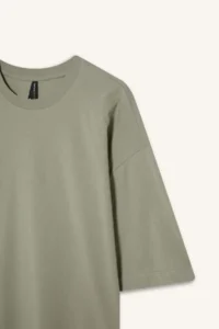 DeFacto Oversize Wide Fit Crew Neck Basic Plain Combed Cotton Short Sleeve T-Shirt - Image 8