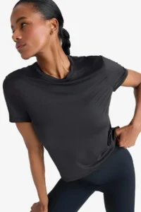DeFacto Standard Fit Crew Neck Sports Basic Plain Short Sleeve Black T-Shirt - Image 7