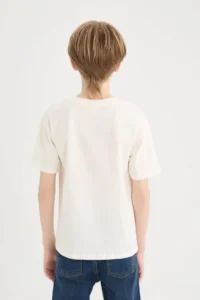 DeFacto Boy's Crew Neck Printed Short Sleeve T-Shirt - Image 6