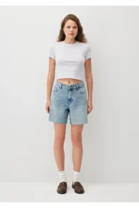 Mavi Gray Basic Crop T-Shirt Crop / Short Cut 1600814-85438 - Image 3