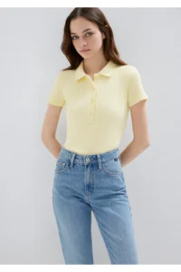 Mavi Yellow Polo T-Shirt Fitted 1613120-71305 - Image 2