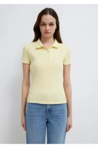 Mavi Yellow Polo T-Shirt Fitted 1613120-71305 - Image 3