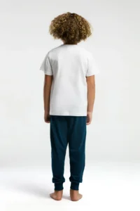 US Polo Assn. BASE. Polo Assn. Boy's White Short Sleeve Pajama Set - Image 5