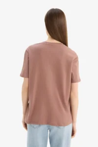 DeFacto Regular Fit Crew Neck Basic Plain Combed Cotton Short Sleeve T-Shirt - Image 6