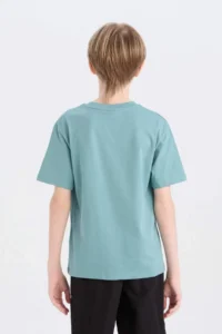 DeFacto Crew Neck Printed Short Sleeve T-Shirt Boy - Image 5