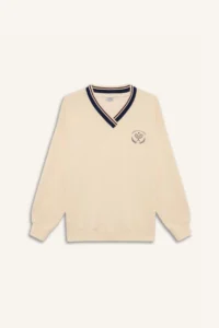 DeFacto Oversize Wide Fit V-Neck Printed Sports Sweatshirt - Image 7