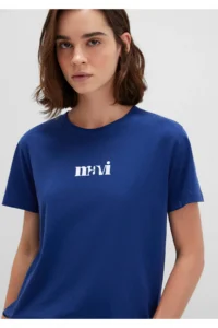 Mavi Printed Navy Blue T-Shirt Regular Fit / Normal Cut 1612241-70722