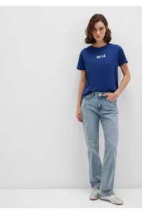 Mavi Printed Navy Blue T-Shirt Regular Fit / Normal Cut 1612241-70722 - Image 2