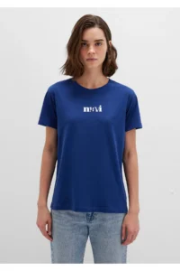Mavi Printed Navy Blue T-Shirt Regular Fit / Normal Cut 1612241-70722 - Image 4