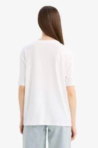 DeFacto 100% Cotton Regular Fit Printed Combed Cotton T-Shirt - Image 6