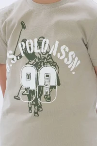 US Polo Assn. U.s. Polo Shirt Assn Boys' Khaki Bermuda Set - Image 3