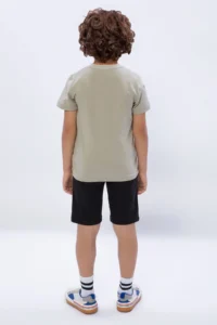 US Polo Assn. U.s. Polo Shirt Assn Boys' Khaki Bermuda Set - Image 4