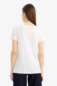 DeFacto Regular Fit Crew Neck Owl Patterned Combed Cotton Short Sleeve T-Shirt - Image 6