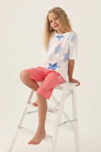 US Polo Assn. Girls' Cream Capri Set - Image 2