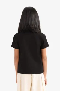 DeFacto Crew Neck Printed Short Sleeve T-Shirt Girls - Image 6