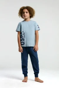 US Polo Assn. U.s. Polo Shirt Assn Boys' Blue Pajama Set - Image 2