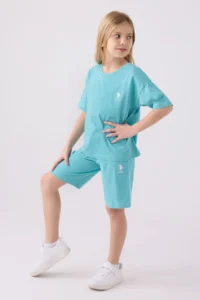 US Polo Assn. Us Polo Shirt Assn Girls' Green Bermuda Set - Image 3