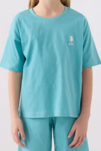 US Polo Assn. Us Polo Shirt Assn Girls' Green Bermuda Set - Image 4