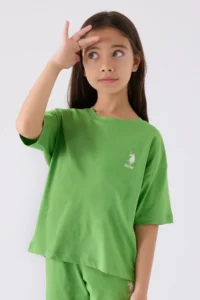 US Polo Assn. U.s. Polo Shirt Assn Girls' Green Bermuda Set - Image 2