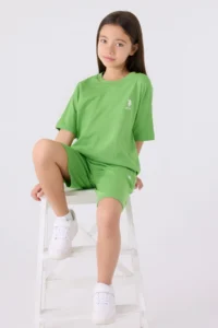 US Polo Assn. U.s. Polo Shirt Assn Girls' Green Bermuda Set - Image 3