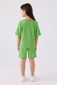 US Polo Assn. U.s. Polo Shirt Assn Girls' Green Bermuda Set - Image 5