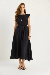 Bianco Lucci Women's Side Band Detailed Long Modal Dress 5254 - Image 2