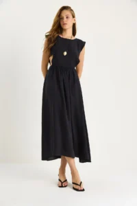 Bianco Lucci Women's Side Band Detailed Long Modal Dress 5254 - Image 3