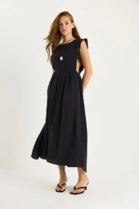 Bianco Lucci Women's Side Band Detailed Long Modal Dress 5254 - Image 4
