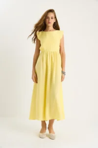 Bianco Lucci Women's Side Band Detailed Long Modal Dress 5254 - Image 2