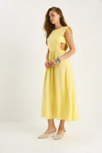 Bianco Lucci Women's Side Band Detailed Long Modal Dress 5254 - Image 4