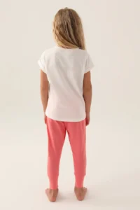 US Polo Assn. U.s. Polo Shirt Assn Girls' Cream Pajama Set - Image 5