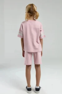 US Polo Assn. KIZ GARSON BERMUDA Set - Dusty Pink - Image 4