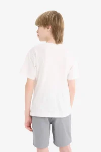 DeFacto Crew Neck Printed Short Sleeve T-Shirt Boy - Image 6