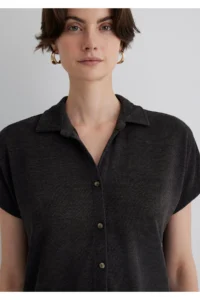 Mavi Lux Touch Anthracite Polo T-Shirt Regular Fit / Normal Cut 1612142-70087 - Image 5