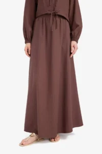 DeFacto A-Line Linen Blend Maxi Hijab Skirt - Image 4