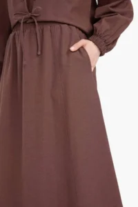 DeFacto A-Line Linen Blend Maxi Hijab Skirt - Image 5