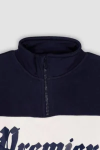DeFacto Oversize Wide Fit Half Zipper Printed Sweatshirt Boy - Image 4