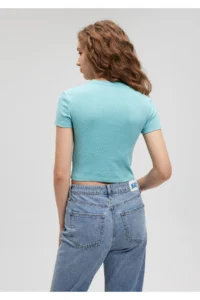 Mavi Green Basic Crop T-Shirt Crop / Short Cut 1600814-71463 - Image 4