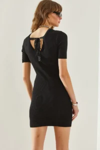 Bianco Lucci Women Back Detailed Knit Dress - Image 3