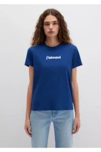 Mavi Printed Navy Blue T-Shirt Regular Fit / Normal Cut 1612242-70722 - Image 4