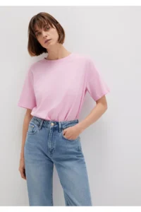 Mavi Round Neck Pink Basic T-Shirt Regular Fit / Normal Cut 1600955-71117