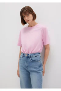 Mavi Round Neck Pink Basic T-Shirt Regular Fit / Normal Cut 1600955-71117 - Image 3