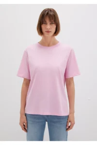 Mavi Round Neck Pink Basic T-Shirt Regular Fit / Normal Cut 1600955-71117 - Image 4