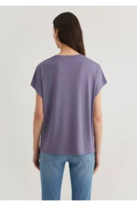 Mavi Low Shoulder Purple Basic T-Shirt Regular Fit / Normal Cut 1611649-70608 - Image 5