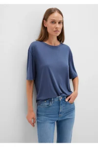 Mavi Navy Blue (TENCEL™) Modal Basic T-Shirt Regular Fit / Normal Cut 1611897-70487 - Image 2