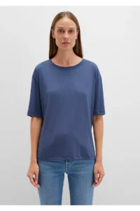 Mavi Navy Blue (TENCEL™) Modal Basic T-Shirt Regular Fit / Normal Cut 1611897-70487 - Image 3
