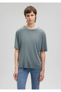 Mavi Gray Tencel Tm Modal Basic T-Shirt Regular Fit / Normal Cut 1611897-71598 - Image 3
