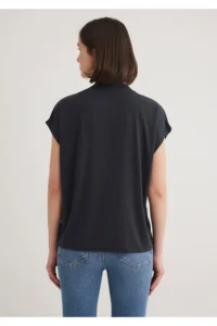 Mavi Lux Touch (TENCEL™) V Neck Black Modal T-Shirt Regular Fit / Normal Cut 1612250-900 - Image 5