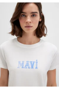 Mavi Printed White T-Shirt Regular Fit / Normal Cut 1612232-70057 - Image 6